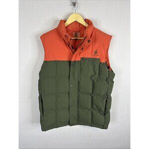 Woods Heritage 1885 Down Puffer Vest Orange Green Men’s Large